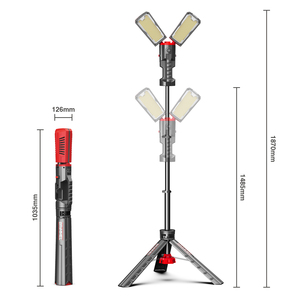 Vertak 10000 lumens điều chỉnh chiều cao không thấm nước IP65 NGOÀI TRỜI 3 màu tạm thời worklight Chân máy thương mại Plug-in lũ làm việc ánh sáng - Product Image 5