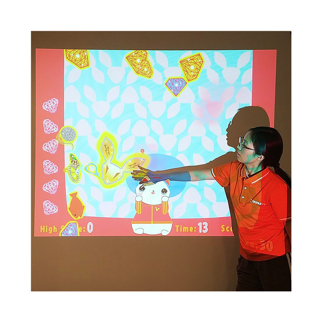 Wonderful Interactive Wall Projection Screen Frame Projector Magic Children Interactive Drawing Scan Wall Game