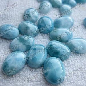 Cabochons ovales Larimar de haute qualité Larimar naturel pour la fabrication de bijoux pierre précieuse de couleur bleue pour bijoux bricolage - Product Image 6