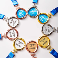 Vente en gros usine : Médailles en cristal personnalisées imprimées, 1ère, 2ème, 3ème place, pour récompenses sportives, avec coffret de médailles à suspendre pour compétition