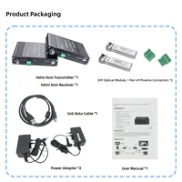 Definisi Tinggi untuk Transceiver Optik KVM dengan Konektor LC Fiber Extender 1080P USB Keyboard/Mouse Audio RS232