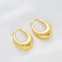 Boucles d'oreilles créoles tendance en forme de goutte pour femme, en acier inoxydable, or et argent, haute qualité, étanches, résistantes au ternissement, fabriquées en Chine, modèle