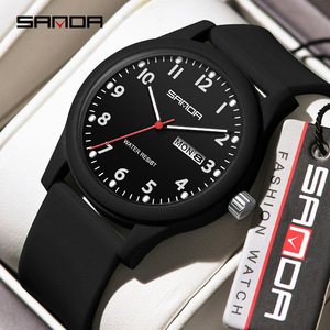 Reloj de Cuarzo SANDA 3263, el Más Vendido, con Puntero, Silencioso, Simple, con Doble Calendario, Reloj de Pulsera para Estudiantes - Product Image 3