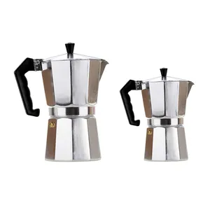 Hochwertige einstellbare Kapazität Moka-Topf Kaffeemaschine Aluminium-Topf für Kaffeebrauerei