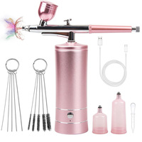 Wochuan Aerografo Pistolet de peinture professionnel pour barbier Aérographe sans fil Compresseur Aérographe Nail Art Machine