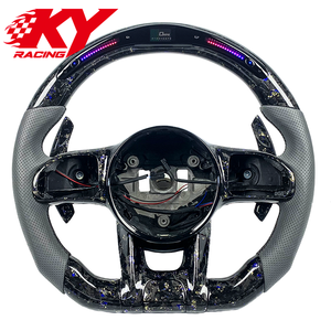 Volant en cuir LED en fibre de carbone personnalisé pour Mercedes Benz AMG Classe C W204 W205 W206 W213 W217 W222 C63 E63 S63 C200 - Product Image 1