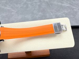 Montre mécanique de luxe de qualité supérieure, étanche, 40 mm, mouvement ETA 330 DDF Factory, épaisseur 8,3 mm, montre PP, bracelet orange - Product Image 3