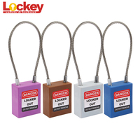 Cadenas de sécurité en acier inoxydable Loto, cadenas de sécurité personnalisés bon marché, câble flexible de longueur personnalisée