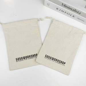 Sacs à chaussures en toile de coton en gros, sacs à poussière en tissu, sacs en coton écologiques avec logo - Product Image 4