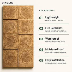 Panneaux muraux en PU effet teck vieilli pour extérieur, texture bois, revêtement mural pour cave de dégustation - Product Image 5