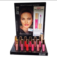 RAY YI vente en gros personnalisé luxe comptoir acrylique mac maquillage rouge à lèvres et crayons à sourcils ensembles présentoir avec led