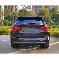 Couvercle d'extension de diffuseur de becquet de lèvre de pare-chocs arrière ABS pour BMW X3 X3M G01 2019-2021 Kits de carrosserie de diffuseur arrière accessoires de voiture