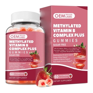 Gommose OEM di Complesso Vitaminico <span class=keywords><strong>B</strong></span> Metilato con Vitamine D3, K2, Ashwagandha, Magnesio, <span class=keywords><strong>Omega</strong></span> 3, CoQ10 e TMG - Product Image 1