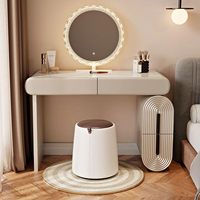 Miroir de Maquillage Professionnel LED Extensible de Luxe, Design Moderne, pour Coiffeuse de Chambre d'Appartement