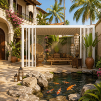 Pergola en aluminium sur mesure, directement de l'usine, avec toit à lames motorisé, gazebo électrique, pavillon imperméable, pour extérieur, jardin, balcon
