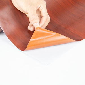 Papier peint auto-adhésif moderne à motif géométrique, grain de <span class=keywords><strong>bois</strong></span> rouge, antistatique, imperméable, résistant à l'humidité et aux moisissures, pour écoles - Product Image 3