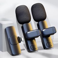 Mini micrófono lavalier inalámbrico en miniatura con logotipo personalizado, para teléfono móvil, entrevista en vivo, conferencia, venta al por mayor