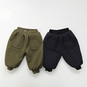 Veste de style décontracté tendance personnalisée pour enfants Pantalons longs pour bébés garçons en velours et laine chauds et épais de haute qualité - Product Image 1