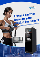 Distributeur automatique de boissons pour salle de sport : Shakes protéinés, café, capacité 300-600, refroidissement par compresseur, désinfection UV, intégration SDK, écran tactile