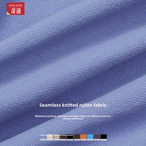 Short de yoga européen américain taille haute short de sport transfrontalier sans couture course à pied short de fitness ourlet de couleur contrastante - Product Image 6