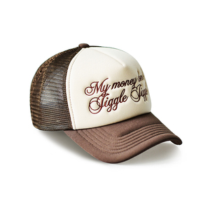 Cappello Trucker a 5 Pannelli in Rete di Alta Qualità con Logo Personalizzato Ricamato, Corona Alta Strutturata, Snapback Unisex Stile Vintage - Product Image 5