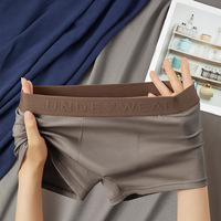 Caleçons Boxers en Coton Tricoté pour Homme, Respirants et Antibactériens, Taille Mi-Haute, Conception Sans Couture, Ceinture Personnalisable, pour Adultes