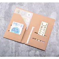 Benutzer definierte A5 Brown Kraft Papier Karten halter Budget Planner A6 Beutel Taschen Papier Datei Ordner für Traveler's Note