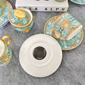 Juego de Vajilla de Porcelana y Cerámica de 15 Piezas, Juego de Tazas de Café y Té, Estilo Europeo de Lujo, Caja de Regalo Chapada en Oro, Regalos Empresariales - Product Image 3
