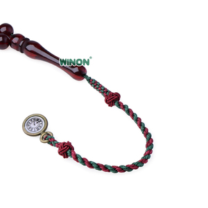 Rosario Islamico di Lusso Fatto <span class=keywords><strong>a</strong></span> <span class=keywords><strong>Mano</strong></span> Winon, 8mm, 63/99 Perle in Resina, Regalo Religioso Unisex, Perline di Preghiera con Nappa e Ciondolo <span class=keywords><strong>a</strong></span> Orologio - Product Image 3