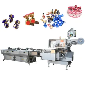 High quality multi function automatic top twist bottom fold chocolate candy packing machine