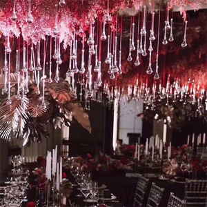 X4014 Décorations suspendues de plafond en métal acrylique avec des oiseaux en cristal de luxe parfait pour les mariages - Product Image 3
