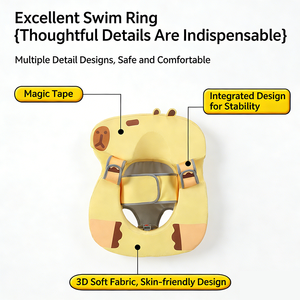 Anello Galleggiante per Neonati WaterDream in PVC Ecologico, Portatile, Non Gonfiabile, Anti-Ribaltamento, per Piscina, Sicurezza, 3 Mesi-4 Anni - Product Image 4