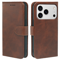 Étui portefeuille en cuir pour iPhone 18 Pro Max 15 14 13 12 11 17 16e 16 17e, coque de protection à rabat avec porte-cartes