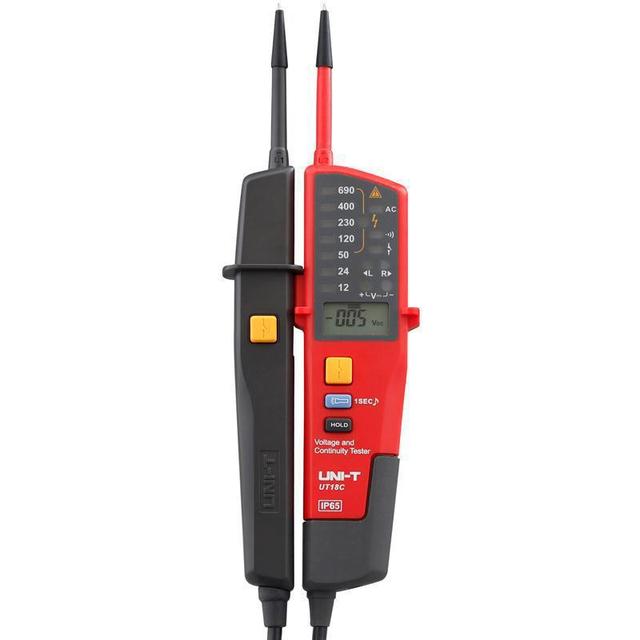 UNT-T UT18C & UT18D Digital Multimeters Voltage Tester & Detector Probe LCD Display Auto Range IP65 Waterproof Meter