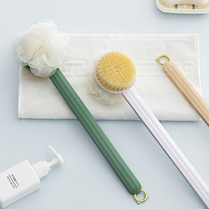Brosse de bain à long manche, poils doux, brosse de massage pour le dos, pour le bain et l'exfoliation, usage général, matériau plastique - Product Image 2