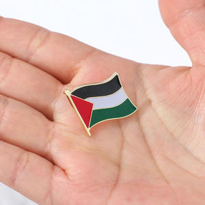 Aleación de zinc esmalte suave Palestina Bandera Nacional pin broche barato al por mayor ayuda humanitaria patriótico Palestina solapa pin insignia - Product Image 3