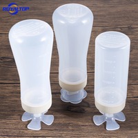 Bouteille souple en plastique blanc de 11 oz pour sauces et condiments, idéale pour le miel, l'huile d'olive et la mayonnaise - Vente en gros