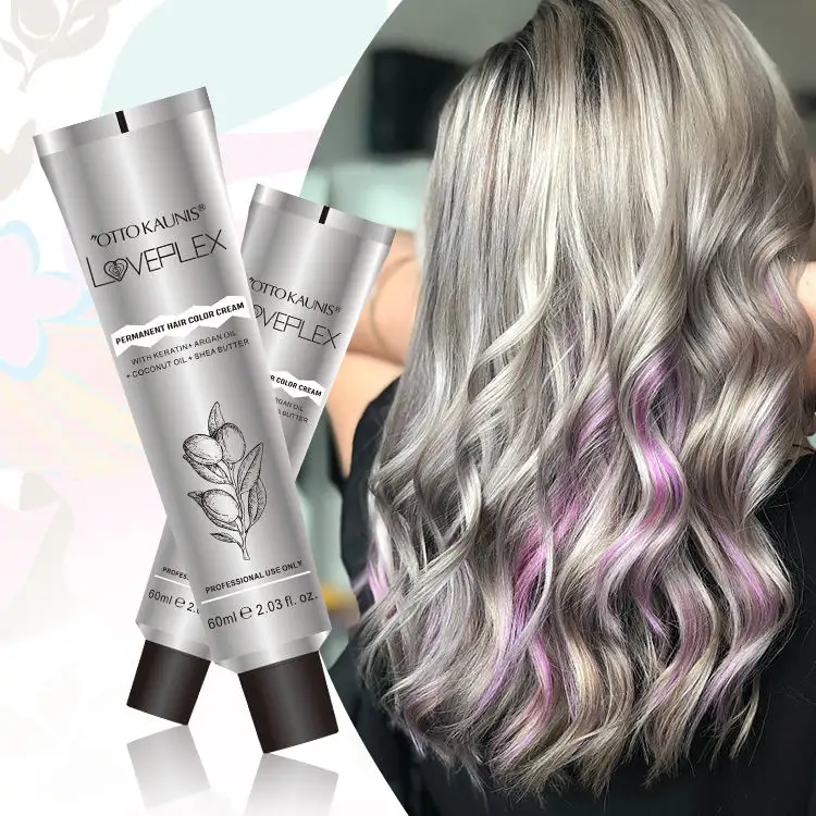 Color de teñido de cabello natural permanente profesional/tinte sin amoníaco 60ml Color de cabello sin peróxido y amoníaco