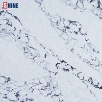 Dalle de quartz artificiel moderne à veinage naturel pour la décoration murale intérieure