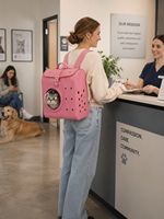 Sac de transport portable pour chat, respirant et pliable, approuvé par les compagnies aériennes, sac à dos de transport pour animaux de compagnie, fabricant OEM ODM