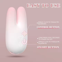 Diskreter Klitoris-Vibrator in Hasenform aus Flüssigsilikon, Nippel-Stimulator, Klitoris-Massagegerät, Sexspielzeug für Frauen zur Klitoralstimulation und Orgasmus