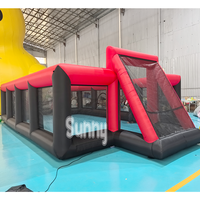 Terrain de football gonflable commercial extérieur, terrain de sport gonflable en PVC pour football, basketball, volley-ball