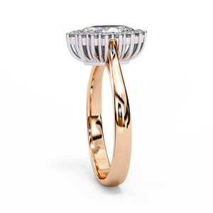 Anillo de Compromiso de Diamante Cultivado en Laboratorio con Corte Brillante en Oro Sólido de 18K para Mujer, Certificado IGI, Chapado en Rodio, Color Blanco D, Láser - Product Image 2