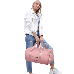 Offre Spéciale Logo personnalisé passer la nuit week-end fourre-tout sac polochon étanche Gym sport rose voyage sac polochon pour femmes hommes filles - Product Image 2
