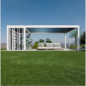 Pergola extérieure <span class=keywords><strong>en</strong></span> aluminium à toit à lames orientables 3x6m, 4x6m, 6x3m, 6x4m, 8x4m - Product Image 1