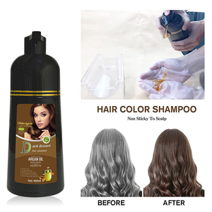 Logo personalizzato 400ml olio di Argan <span class=keywords><strong>marrone</strong></span> tinture per capelli Shampoo di lunga durata Semi-permanente di colore <span class=keywords><strong>marrone</strong></span> scuro per uso salone - Product Image 4