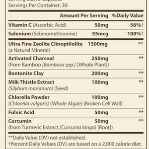 Cápsulas de Zeolita Activada para Desintoxicación y Limpieza Hepática con Extracto de Cardo Mariano y Carbón Vegetal OEM - Suplemento Herbal para la Salud del Hígado - Product Image 2