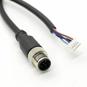 Kabel Konektor M16 M12 Pemasangan Panel Kedap Air Ke 2.0 MM JST Molex 3Pin/4Pin PHR 04PAP-03V-S Konektor Perempuan Pin