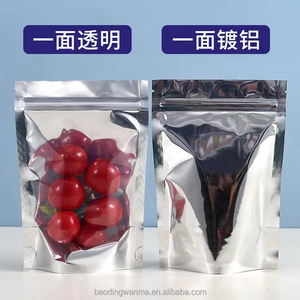 Tùy chỉnh 240 micron bóng lá bao bì túi Túi Ziplock phụ kiện với cửa sổ rõ ràng cho cửa hàng tạp hóa phẳng đứng lên phụ kiện - Product Image 2