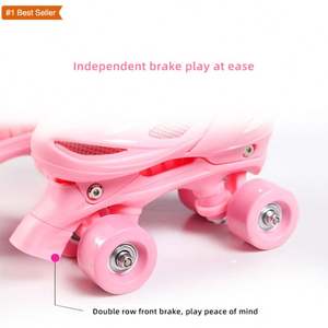 Istaride Adjustable Sizes Rolschaatsen Two-Row Roller Skate <b>Shoes</b> Chaussures De Patinage Outdoor Speed Double Row Roller Skate - Product Image 5